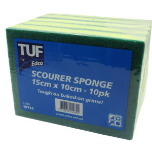 Edco - Tuf Scourer Sponge 15x10cm - 10PK