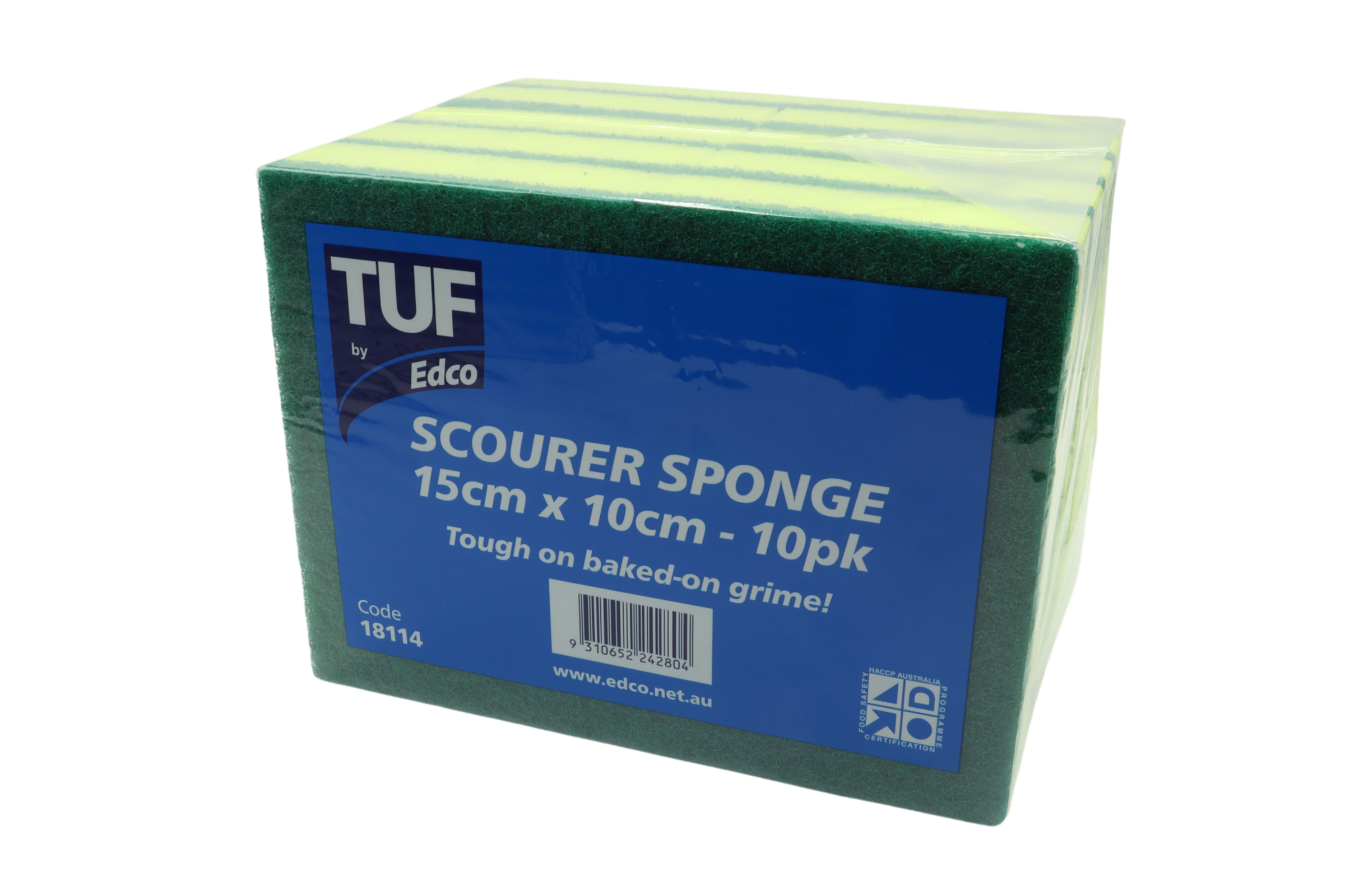 Edco - Tuf Scourer Sponge 15x10cm - 10PK