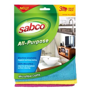 Sabco - All Purpose Microfibre Cloths - 40CM X 40CM 1 Pcs Colour White