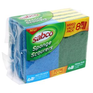 Sabco - 10PK Sponge Scourers Standard 15 X 10CM