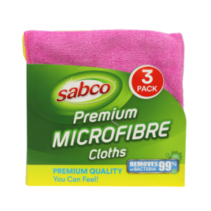 SABCO - MIXED COLOURED MICROFIBRE CLOTHS - 36CM X 36 (8 PACK)